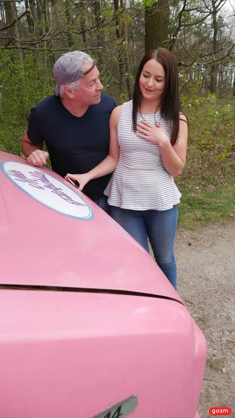 Emma Secret: German BBW Sucks and Fucks an Older Guy Outdoors – photo 1 of 15