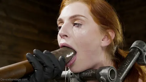 Maya Kendrick: Tall Redhead with Natural Tits Spreads and Plays with a Dildo in Bondage – photo 9 of 20