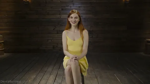 Maya Kendrick: Tall Redhead with Natural Tits Spreads and Plays with a Dildo in Bondage – photo 1 of 20