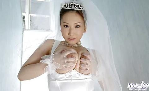 Ai Sayama: Japanese Bride Strips Out of Her Uniform and Panties – photo 9 of 14
