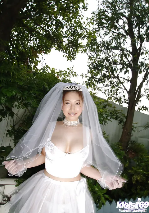 Ai Sayama: Japanese Bride Strips Out of Her Uniform and Panties – photo 1 of 14