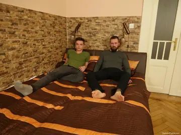 Bearded Man Kisses and Fucks His Slim Partner