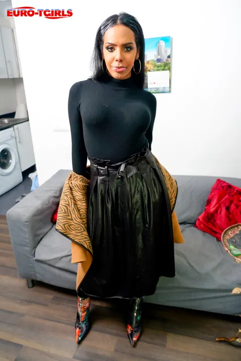 European Trans Woman Strips Nude and Poses for the Camera – photo 4 of 16