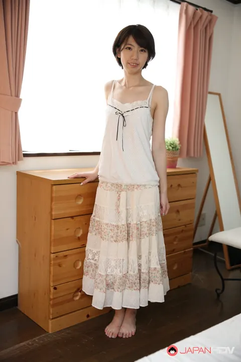 Japanese Brunette Spreads Her Hairy Pussy in a Skirt – photo 15 of 15