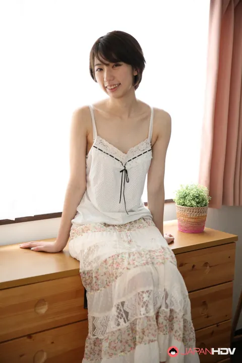 Japanese Brunette Spreads Her Hairy Pussy in a Skirt – photo 13 of 15