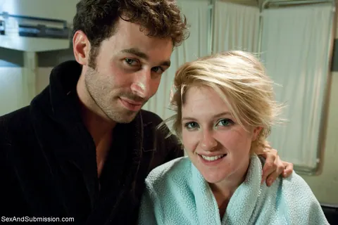 Devon Taylor: Curvy Blonde with Short Hair Bound and Sucking Cock – photo 17 of 17