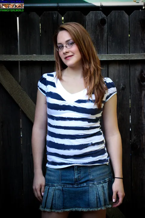Trans Woman with Small Tits Strips Off Her Clothes and Poses Nude – photo 1 of 15