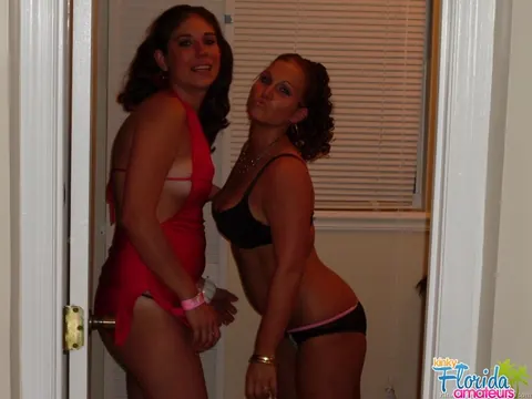 Busty Thick MILFs Strip Out of Their Lingerie for Lesbian Play – photo 1 of 16