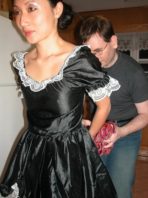 Kiana Li: Petite Asian Brunette Bound in Rope Wearing Maid Uniform – photo 2 of 21