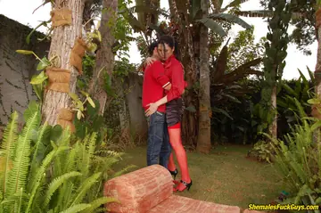 Trans Woman Fucks a Partner and Kisses Him Deeply While Thrusting
