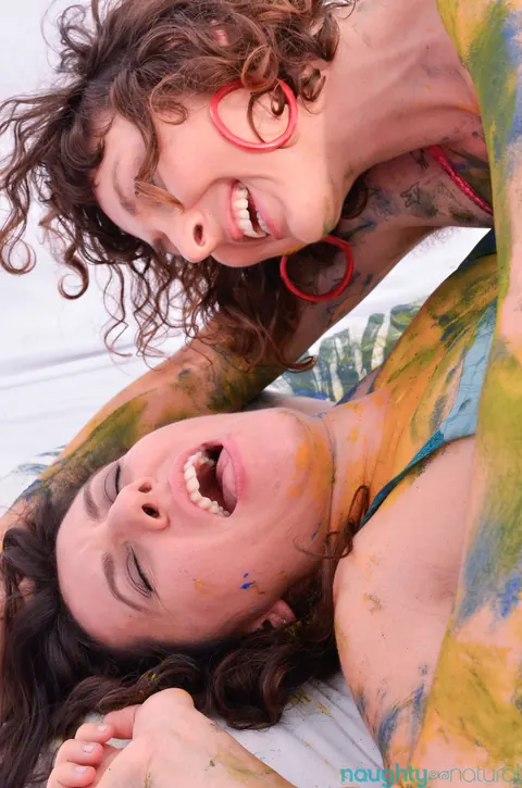 Nikki Silver: Busty Curly Brunettes in Lingerie Lick and Finger Each Other – photo 13 of 21