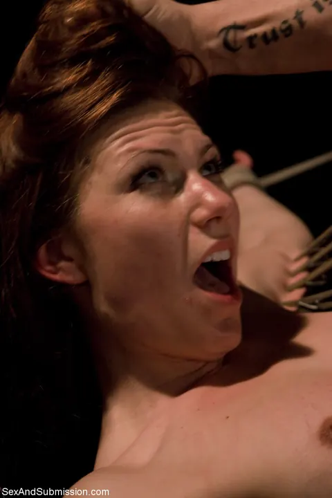Delilah Knight: Tall Brunette with Natural Tits Gets Bound and Fucked Hard – photo 18 of 21