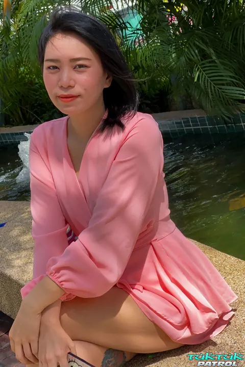 Asian Brunette in a Dress Gets Fucked by a Stranger – photo 2 of 21