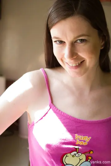 Brunette Strips in the Kitchen and Spreads Her Pussy