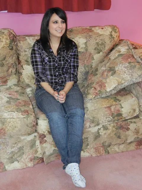 Cristal Cortez: Slim Latina MILF Strips Out of Her Jeans and Bikini for Dildo Play – photo 1 of 21