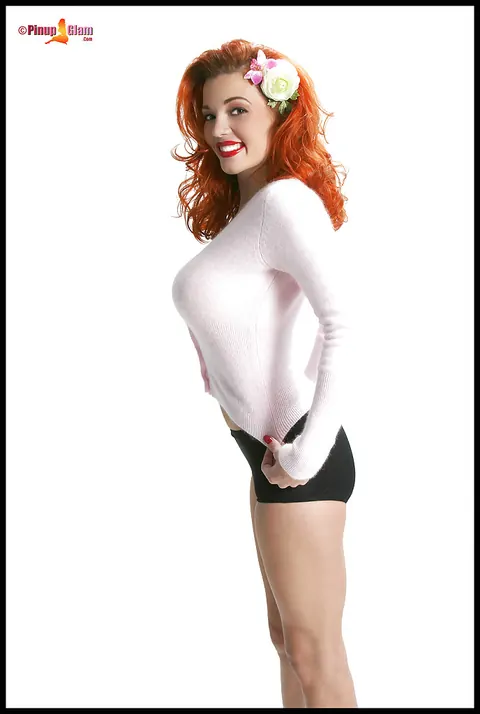 Danielle Riley: Slim Redhead Shows Her Big Natural Tits in Heels – photo 8 of 16