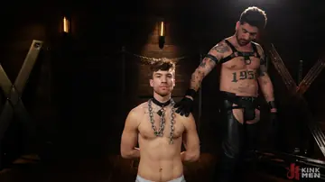 Bound Stud Gets Fucked and Takes a Gay Cumshot