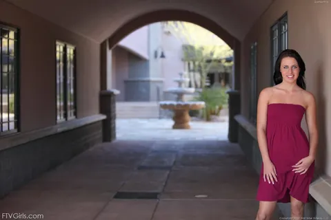 Skinny Brunette Flashes Her Tits and Pussy Outdoors in Heels – photo 7 of 21