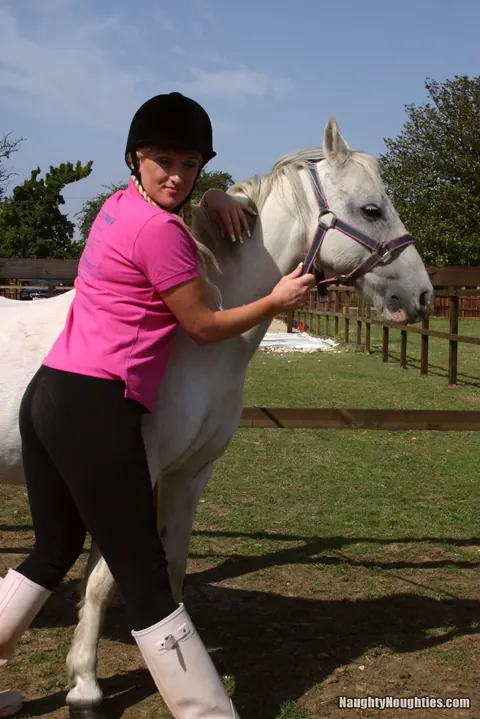 Hannah Callow: Busty British Brunette in Boots Has Group Sex in a Barn – photo 1 of 21