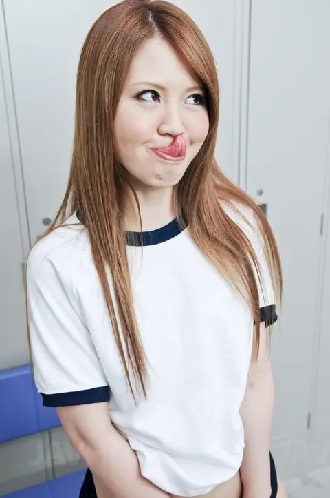 Sakamoto Hikari: Japanese Redhead Strips Out of Her Uniform Skirt and Panties – photo 10 of 15