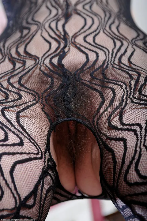 Sammy Grand: Curvy Redhead Spreads Her Hairy Pussy in a Lingerie Bodysuit – photo 4 of 20