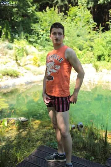 Thick Hairy Men Kiss and Fuck Outdoors