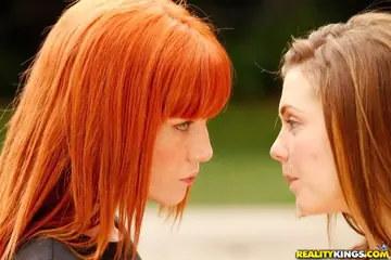 Elle Alexandra – Redhead Lesbian Makes Out and Eats Pussy Outdoors