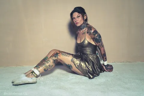 Tattooed Brunette Bound in a Hogtie Wearing a Skirt – photo 6 of 16