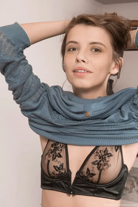 Olga Petrova: Slim Brunette Strips After Losing Strip Chess and Spreads Her Hairy Pussy – photo 4 of 16