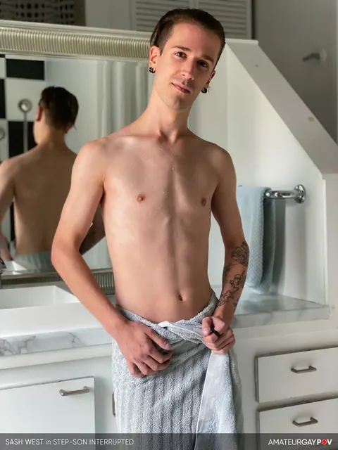Twink Strokes His Cock and Gets Fucked Bareback Missionary – photo 1 of 20
