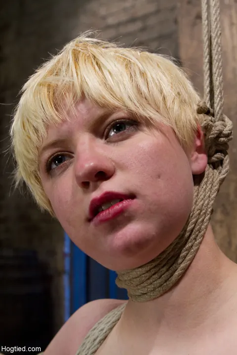 Alani Pi: Pale Short-Haired Blonde Bound and Toyed in BDSM Session – photo 3 of 21