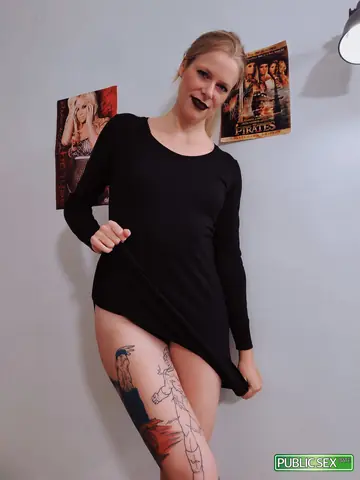 Tattooed Blonde Gives a Blowjob and Takes Anal in Two Positions