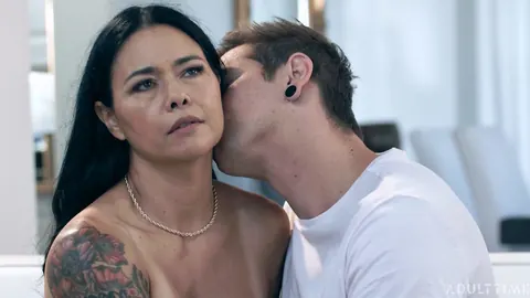 Dana Vespoli: Tattooed Thai MILF Rides Her Lover Cowgirl on the Sofa – photo 5 of 20