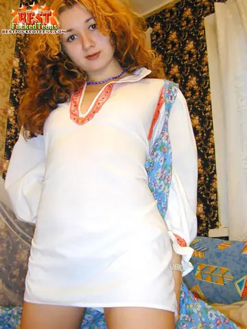 Russian Redhead Displays Her Hairy Pussy