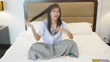 Petite Filipina Strips Nude and Poses