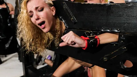 Marika Milani: Busty Brunette in Latex Takes Group Sex and Bondage – photo 1 of 15