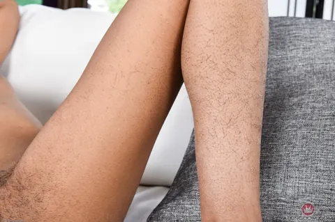 Olivia Green: Slim Ebony Brunette Shows Hairy Armpits and Pussy – photo 15 of 21
