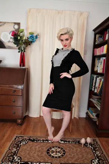 Victoria Porter – Pale British Brunette Undresses and Shows Her Small Natural Tits
