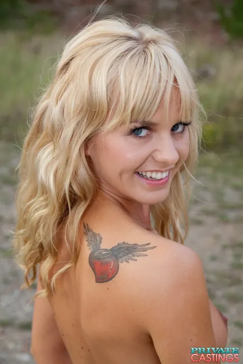 Blonde with Big Enhanced Tits Rides Anal Outdoors – photo 2 of 12