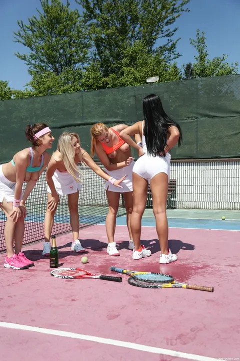 Anna Rose: Tennis Players in Skirts Have Lesbian Orgy Outdoors – photo 13 of 21