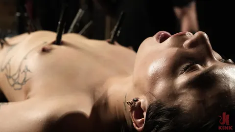 Bound Woman Uses a Dildo and Spreads Her Pussy in Bondage – photo 11 of 21