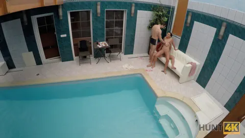 Anna Rose: Busty British Brunette Has a Threesome by the Pool After Skinny Dip – photo 6 of 12