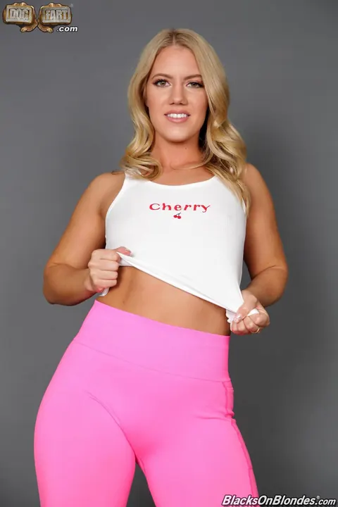 Candice Dare: Curvy Blonde in Yoga Pants Takes Two BBCs in Double Penetration – photo 1 of 21