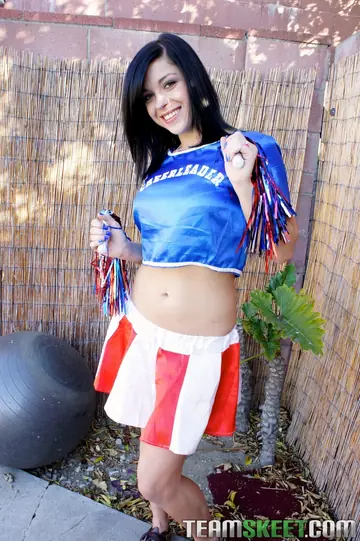 Savannah Camden – Tattooed Latina Strips Out of Her Uniform and Fucks Outdoors