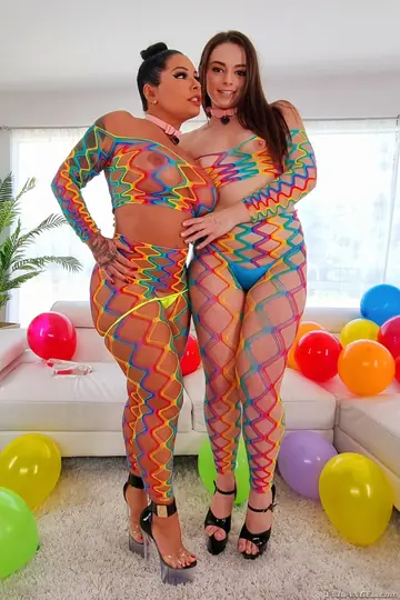 Monica Santhiago – Two Curvy Latina MILFs Flaunt Big Asses in Pantyhose