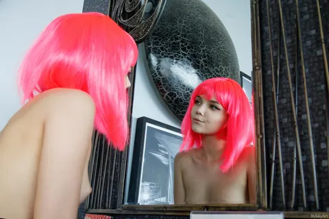 Chanel Fenn: Petite Russian Strips Out of Her Shorts to Show Her Hairy Pussy – photo 1 of 20
