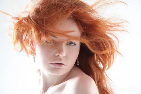 Barbara Babeurre: Pale Redhead Slips Off Her Dress and Spreads Her Hairy Pussy – photo 7 of 16