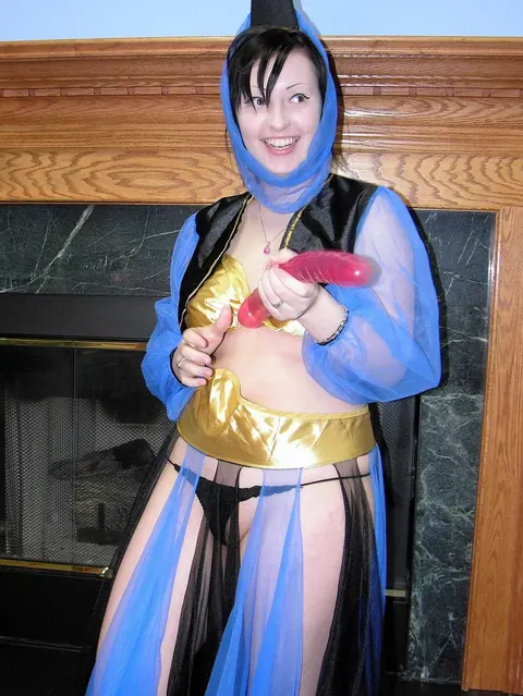 Angelica Meow: Curvy Brunette MILF Toys Her Pussy in Cosplay Costume – photo 2 of 21