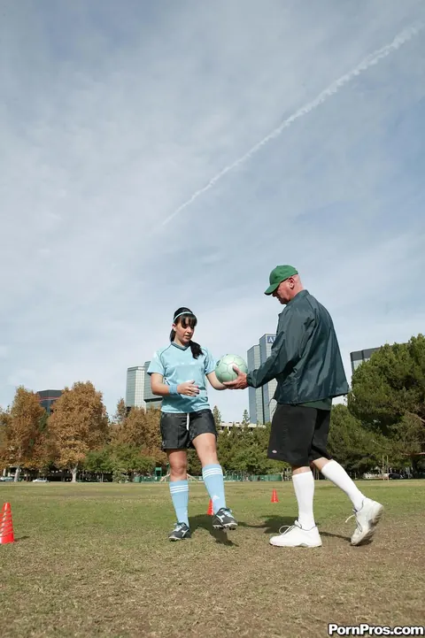 Alexa Jordan: Petite Brunette Fucks Her Soccer Coach Outdoors – photo 6 of 21