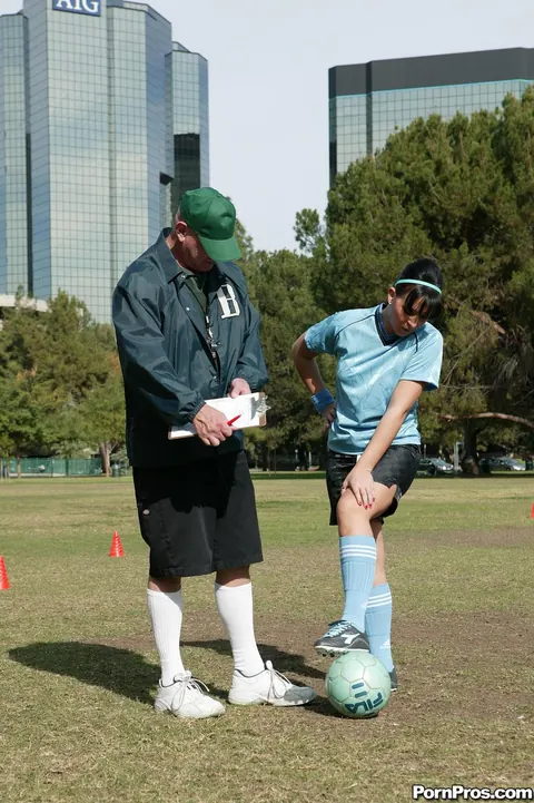 Alexa Jordan: Petite Brunette Fucks Her Soccer Coach Outdoors – photo 1 of 21